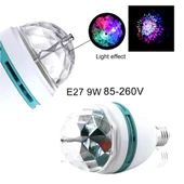 RGB Renkli LED Döner Başlıklı Disko Topu Ampul 3W priz duy dahil E27 Düğün Dernek Eğlence Dans Disko Show için Flaş 0801 - 4