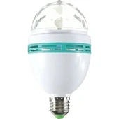 RGB Renkli LED Döner Başlıklı Disko Topu Ampul 3W priz duy dahil E27 Düğün Dernek Eğlence Dans Disko Show için Flaş 0801 - 10