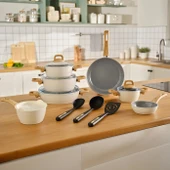 Karaca Swiss Crystal 15 Parça Tencere Seti Creamy - 1