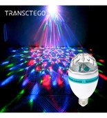 RGB Renkli LED Döner Başlıklı Disko Topu Ampul 3W priz duy dahil E27 Düğün Dernek Eğlence Dans Disko Show için Flaş 0801 - 9