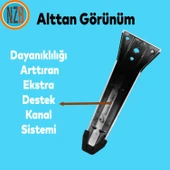 Mobilya Ayakları Ünite Baza Koltuk Ayağı Ayağı Sehpa Masa Puf Tabure Metal Ayakları Siyah 20 cm - 3