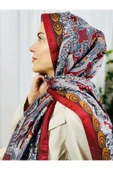 KUBBE Zen Soft Pamuk Şal - Retro Etnik Desen ile Huzurlu ve Şık Bir Tarz Yakalayın - 2
