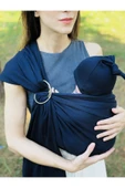 KUBBE Anakucağı Esnek Halkalı Cepli Bebek Taşıma Şalı, Bebek Askısı Wrap Sling - 1