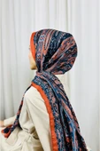 KUBBE Etnik Desen Soft Pamuk Şal - Retro , Şık ve Yüksek Kalite! Yeni Sezon! - 6