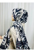 KUBBE Premium Çiçek Zikzak Retro Desen Soft Pamuk Şal - Etnik Desen ile Şık Bir Tarz Yakalayın - 5