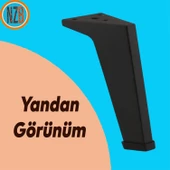 Mobilya Ayakları Ünite Baza Koltuk Ayağı Ayağı Sehpa Masa Puf Tabure Metal Ayakları Siyah 20 cm - 4