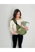 KUBBE Child Carrier - 10 Ay - 4 Yaş (18 Kg) Haki Cepli Çocuk Taşıyıcı Sling - 2