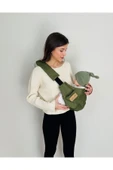 KUBBE Child Carrier - 10 Ay - 4 Yaş (18 Kg) Haki Cepli Çocuk Taşıyıcı Sling - 5