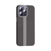 iPhone 14 Pro Max Kılıf Kablosuz Şarj Özellikli Karbon Fiber Görünümlü Gros Kapak thumbnail 12