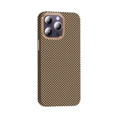 iPhone 14 Pro Max Kılıf Kablosuz Şarj Özellikli Karbon Fiber Görünümlü Gros Kapak thumbnail 4