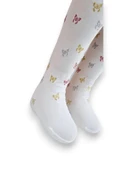 Kelebekli Simli Çocuk Külotlu Çorap - Dore  ST08584 - 4