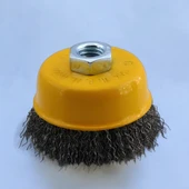 Saçaklı Çanak Fırça 100 mm Pas Kir Toz Temizleme Metal Temizlik Fırçası - 5