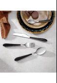 Schafer Mona 24 Parça Çatal Kaşık Bıçak Takımı-Siyah - 1