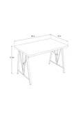 Mygusi Hayal 70x110 Cm Atlantik Mutfak Masası Takımı, Modern Masa Takımı - 2 1 1 - Lacivert - 4