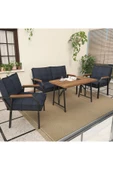 Mygusi Hayal 70x110 Cm Atlantik Mutfak Masası Takımı, Modern Masa Takımı - 2 1 1 - Lacivert - 1
