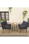 Mygusi Hayal 70x110 Cm Atlantik Mutfak Masası Takımı, Modern Masa Takımı - 2 1 1 - Lacivert - 2