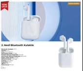 PDAteknoloji PD-BT114 OT 2.Nesil Bluetooth Kulaklık V5.3 - Beyaz thumbnail 3