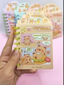 Sevimli Capybara Kapibara Ayraçlı Mini Not Defteri (9x14,5 cm) - Sarı - 2