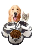 Hs Tarım Kedi Ve Küçük Irk Köpek Çelik Mama Kabı 16 Oz - 5