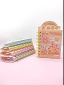 Sevimli Capybara Kapibara Ayraçlı Mini Not Defteri (9x14,5 cm) - Sarı - 1