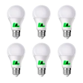 6 adet 9W LED Ampul A+ 6500k soğuk beyaz ışık lamba aydınlatma ASA-12082 enerji tasarruflu uzun ömürlü E27 - 1