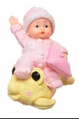 Decotown Hediyelik Sevimli Pembe Bebek Biblo Polyester Süs Eşyası - 3