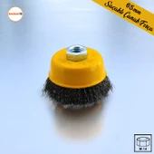 Saçaklı Çanak Fırça 65 mm Pas Kir Toz Temizleme Metal Temizlik Fırçası thumbnail 1