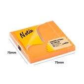 Notix Yapışkanlı Not Kağıdı Neon Turuncu 75 mm x 75 mm 80 Yaprak - 2