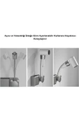 UmoTech Ayarlanabilir Eller Serbest Saç Kurutma Makinesi Tutucu  Pratik Banyo Organizeri- Delme Gerektirmez - 3