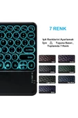 UmoTech RGB Işıklı Kablosuz Bluetooth Klavye Mouse Seti Şarjlı Ultra Slim Tablet Telefon Windows Uyumlu - 5