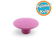 Mantar Kulp Düğme 1 ADET Mobilya Dolabı Çekmece Mutfak Dolap Kulpu Kulbu Plastik Pembe thumbnail 1