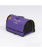 Brave Paws Perdeli Flybag Plastik Yırtılmaz Fileli Kedi ve Köpek Taşıma Çantası Havayolu Çantası (MOR) - 1