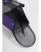 Brave Paws Perdeli Flybag Plastik Yırtılmaz Fileli Kedi ve Köpek Taşıma Çantası Havayolu Çantası (MOR) - 2