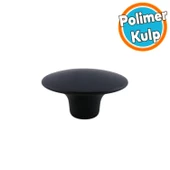 Mantar Kulp Düğme 10 ADET Mobilya Dolabı Çekmece Mutfak Dolap Kulpu Kulbu Plastik Siyah thumbnail 6