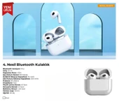 PDAteknoloji PD-BT111 4.Nesil Bluetooth Kulaklık V5.4 - Beyaz thumbnail 5