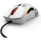 Model D Kablolu Parlak Beyaz RGB Oyuncu Mouse 69Gr - 1