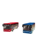Çek Bırak Körüklü Metal Otobüs 15 cm Kırmızı Ve Mavi - 1