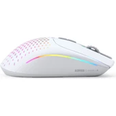 Glorious Model I 2 GLO-MS-IWV2-MW Beyaz RGB Ergonomik Optik Kablolu/Kablosuz Oyuncu Mouse - 1