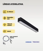 120 cm Siyah Metal Kasa Lineer Aydınlatma 3200K (Sarı Işık) - 1