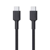 AUKEY CB-CD45-BK PD NAYLON ÖRGÜLÜ TYPE-C TYPE-C ŞARJ KABLOSU 0.9MT - 2