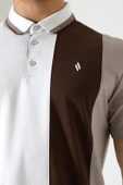 Erkek Çizgili Şerit Detaylı Pamuklu Polo Yaka T-shirt - 8