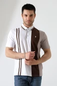 Erkek Çizgili Şerit Detaylı Pamuklu Polo Yaka T-shirt - 12