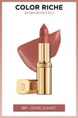 Loreal Paris Color Riche Saten Bitişli Ruj 107 Seine Sunset - Nude thumbnail 1