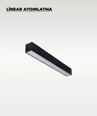 120 cm Siyah Metal Kasa Lineer Aydınlatma 4000K (Gün Işığı) - 3