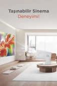 Torima  HY260 PRO Mini Beyaz Taşınabilir Sinema Projektörü Ev Sineması Android Akıllı Projeksiyon - 2