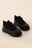 Albishoes Kadın Yüksek Taban Desenli Hafif Rahat Keten Günlük Bağcıklı Kadın Sneaker Spor Ayakkkabı - 4
