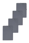 4 Adet Düz Pamuklu Tek Kişilik 120 x 200 x 30 cm Lastikli Penye Çarşaf - 1