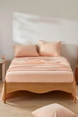 4 Adet Düz Pamuklu Tek Kişilik 80 x 200 x 30 cm Lastikli Penye Çarşaf - 12
