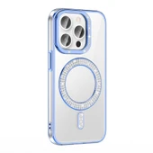 iPhone 14 Pro Max Kılıf Pırlanta Taş Tasarımlı M-safe Şarj Özellikli Karetta Silikon Kılıf thumbnail 7