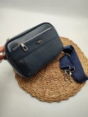 Deri El Çantası Omuz Çantası Lacivert Renk - 3